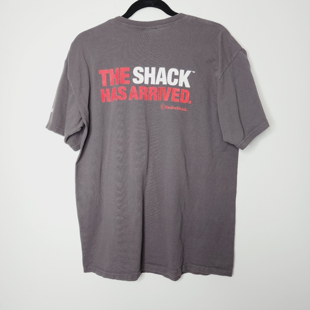 Radio Shack crew grey mens L tee